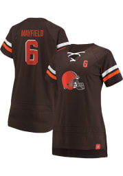 Baker Mayfield Cleveland Browns Womens Athena Name and Number Fashion Football Jersey - Brown