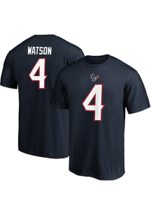 Deshaun Watson Houston Texans Navy Blue Authentic Stack Short Sleeve Player T Shirt