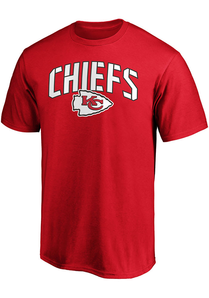 Kansas City Chiefs Red Arch Mascot Short Sleeve T Shirt