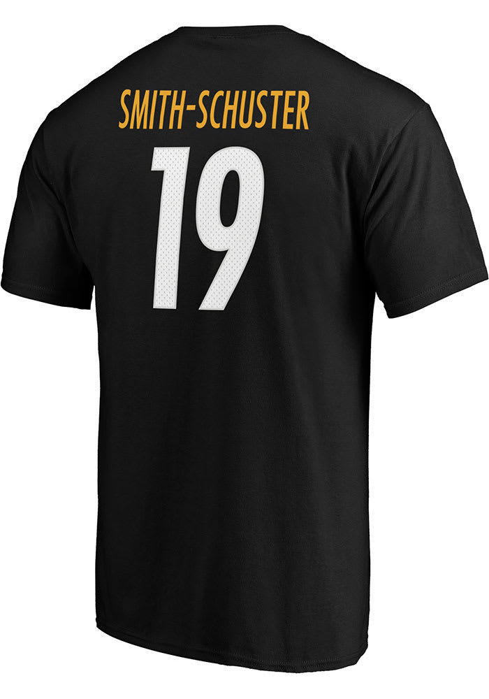 JuJu Smith-Schuster Pittsburgh Steelers Black Name And Number Short Sleeve Player T Shirt