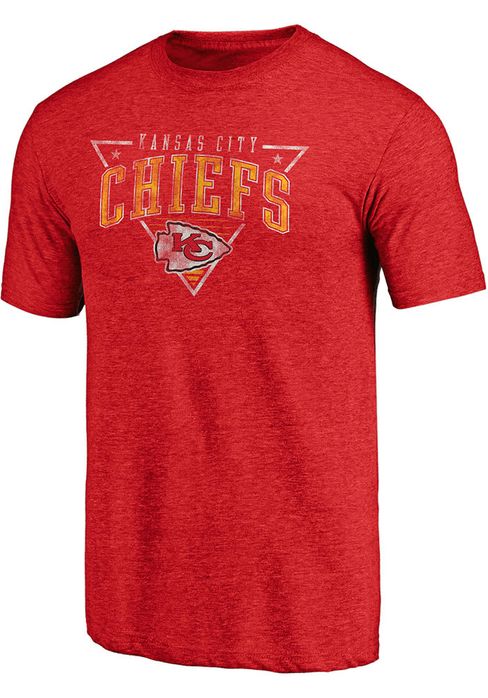 Kansas City Chiefs Red True Classics Triblend Tried and True Short Sleeve Fashion T Shirt