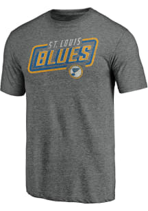 St Louis Blues Grey Marquee Triblend Short Sleeve Fashion T Shirt