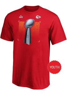Kansas City Chiefs Youth Red Super Bowl LIV Champions Short Sleeve T-Shirt