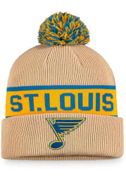 St Louis Blues White 2021 Winter Classic Cuffed Pom Mens Knit Hat