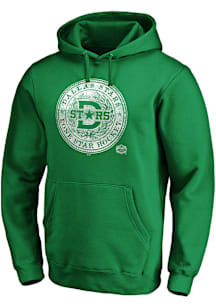 Dallas Stars Mens Kelly Green Medallion Long Sleeve Hoodie