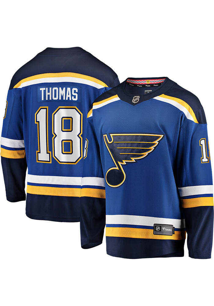 St. Louis Blues Black #27 Game Issued Blue Jersey DP12128