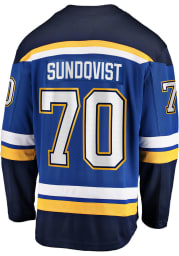 Oskar Sundqvist St Louis Blues Mens Blue 2019 Home Breakaway Hockey Jersey