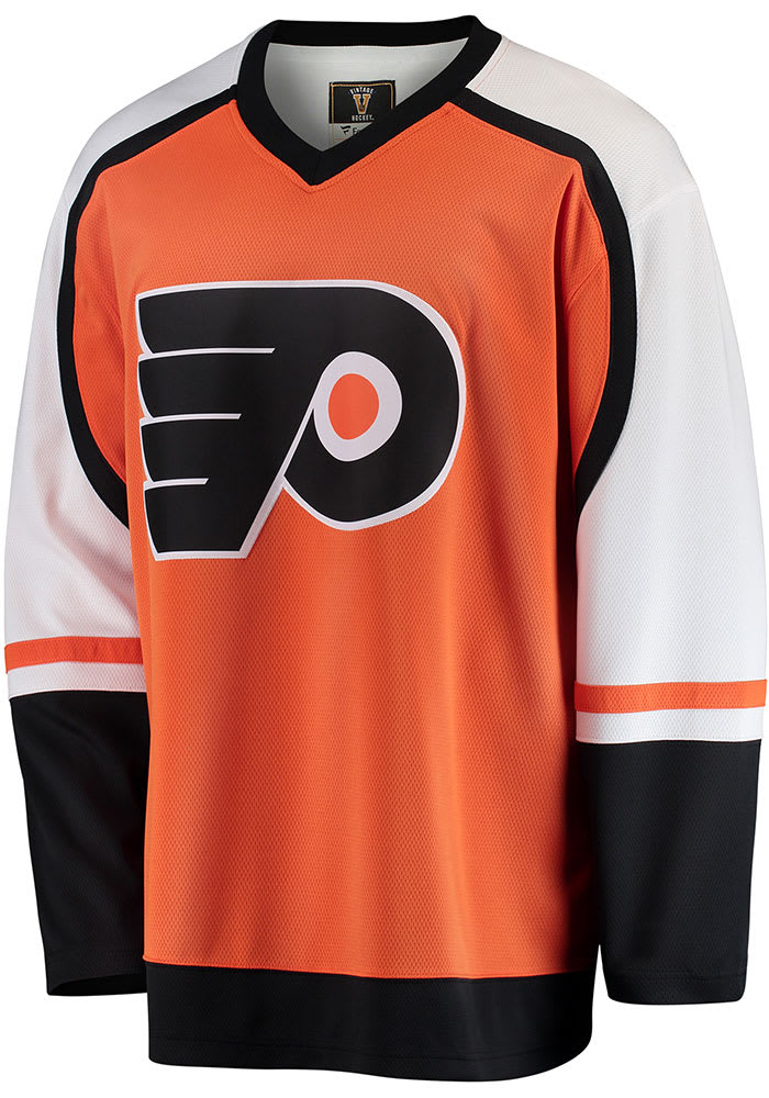 Philadelphia Flyers Mens Orange Vintage Breakaway Hockey Jersey