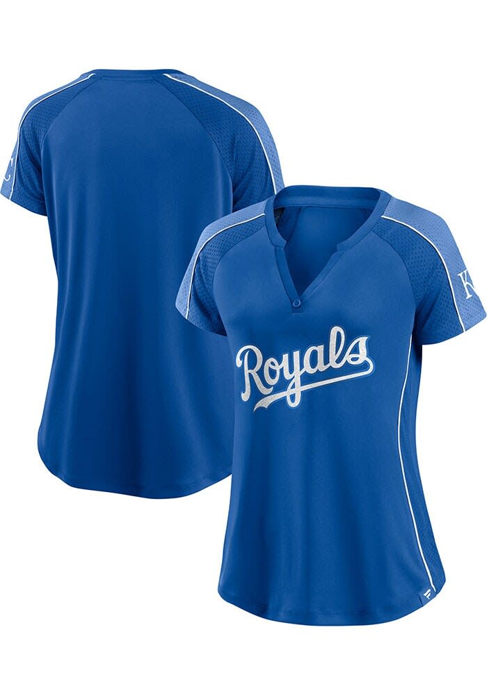 Kansas City Royals Womens Iconic League Diva Fashion Baseball Jersey - Blue