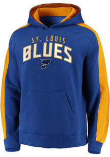 St Louis Blues Mens Blue Cotton Fleece Long Sleeve Hoodie
