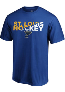 St Louis Blues Blue Cotton Double Stack Short Sleeve T Shirt
