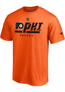 Philadelphia Flyers Orange Tricode Short Sleeve T Shirt