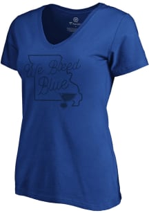 St Louis Blues Womens Blue We Bleed Blue Short Sleeve T-Shirt