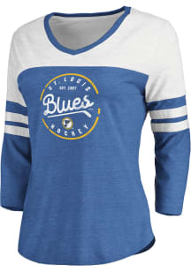 St Louis Blues Womens Blue Home and Away LS Tee