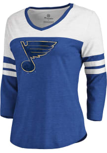 St Louis Blues Womens Blue Primary Logo LS Tee
