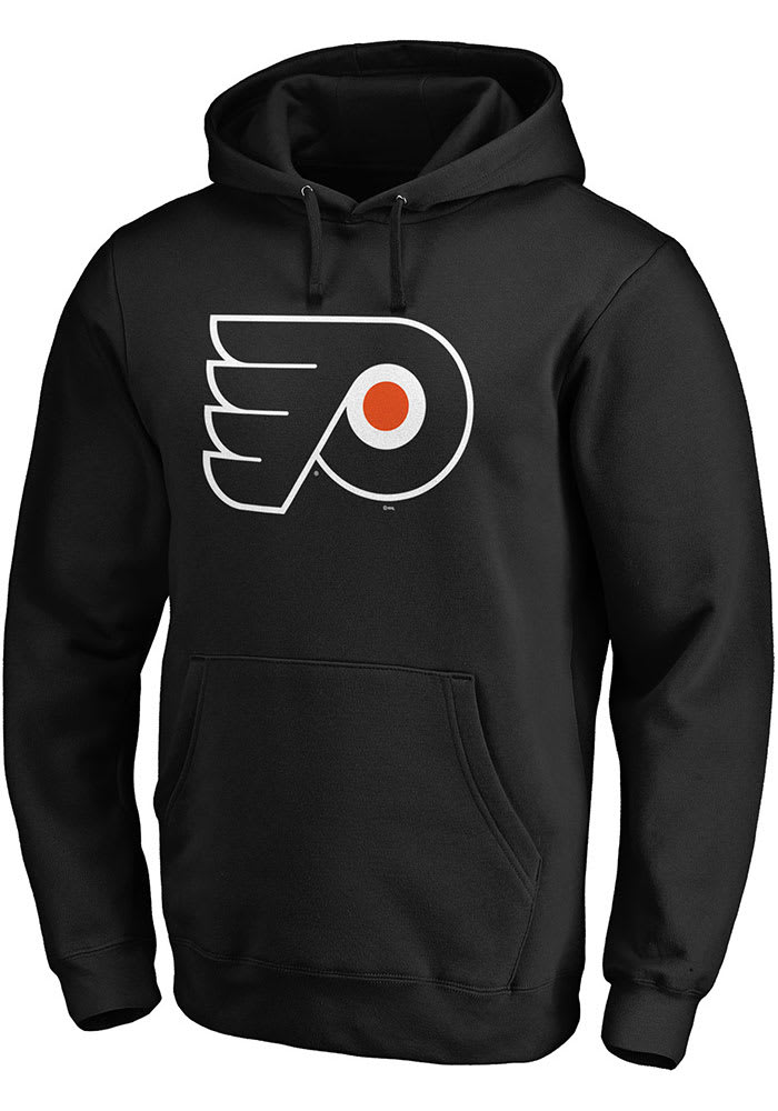 Philadelphia Flyers Mens Black Team Logo Long Sleeve Hoodie