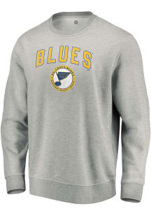 St Louis Blues Mens Grey True Classics Arch Long Sleeve Fashion Sweatshirt