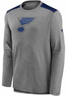 St Louis Blues Grey Travel and Training Clutch Long Sleeve T-Shirt