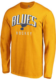 St Louis Blues Gold Iconic Cotton Assist Long Sleeve T Shirt