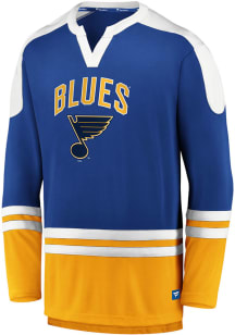 St Louis Blues Blue Iconic Slapshot Long Sleeve Fashion T Shirt