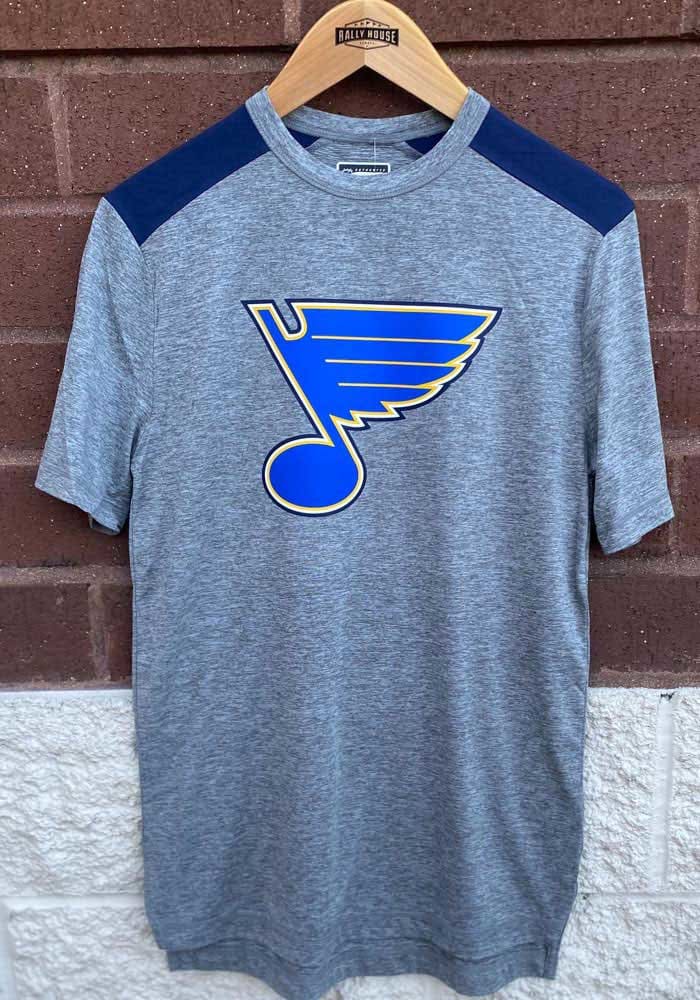 St Louis Blues Navy Blue Locker Room Tech Short Sleeve T Shirt