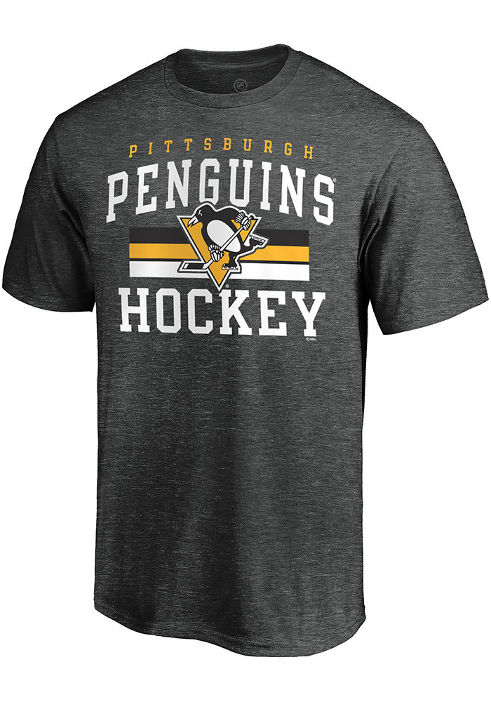 Pittsburgh Penguins Grey Iconic Cotton Dynasty Short Sleeve T Shirt