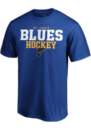 St Louis Blues Blue Iconic Cotton Double Stack Short Sleeve T Shirt