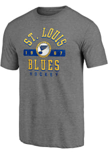 St Louis Blues Grey True Classics Triblend Short Sleeve Fashion T Shirt