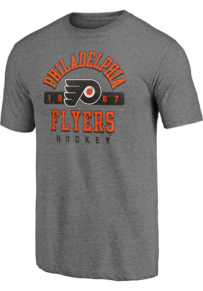 Philadelphia Flyers Grey True Classics Triblend Short Sleeve Fashion T Shirt