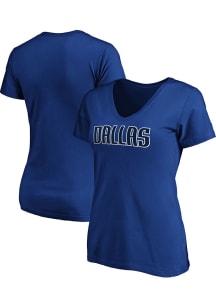 Dallas Mavericks Womens Blue Wordmark Short Sleeve T-Shirt