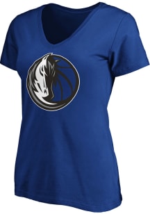 Dallas Mavericks Womens Blue Primary V Short Sleeve T-Shirt