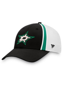 Dallas Stars Mens Black Prep Squad Structured Flex Hat