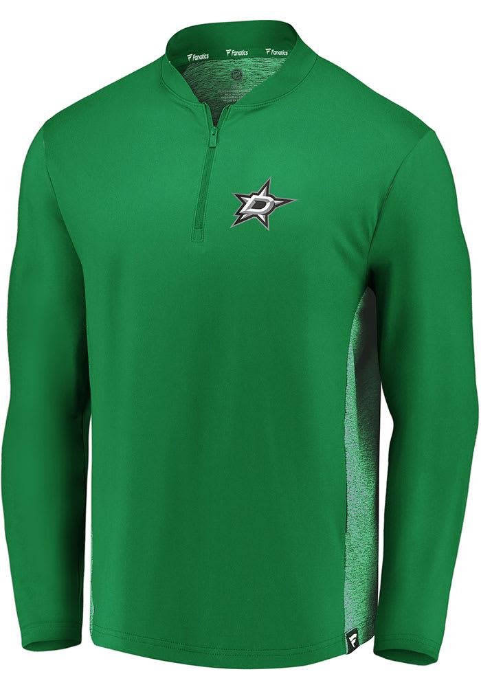 Dallas Stars Mens Green Iconic Clutch Long Sleeve 1/4 Zip Pullover