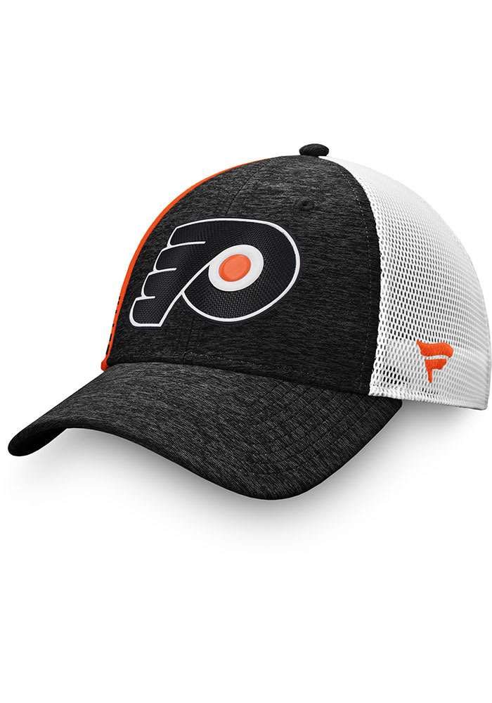 Philadelphia Flyers 2020 NHL Locker Room STR Trucker Adjustable Hat - Black