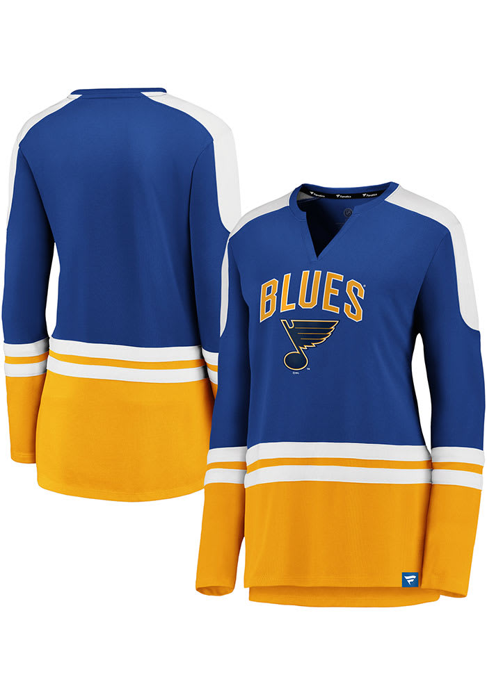 St Louis Blues Womens White Tailgate LS Tee