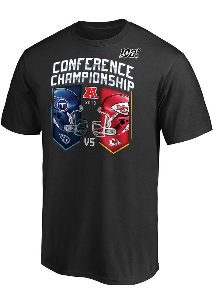 Kansas City Chiefs Black Conference Match-Up Short Sleeve T Shirt