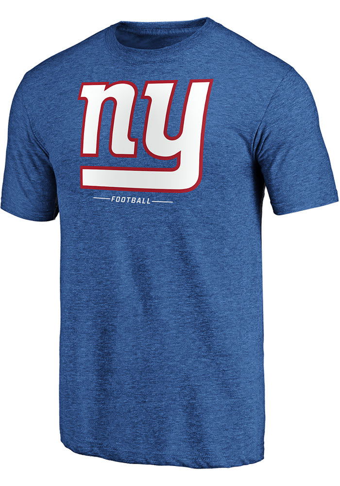 New York Giants Blue Sport Drop Short Sleeve Fashion T Shirt