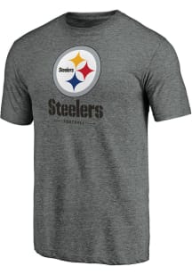 Pittsburgh Steelers Grey Sport Drop Short Sleeve Fashion T Shirt