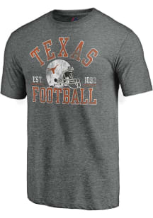 Texas Longhorns Grey Football Short Sleeve Fashion T Shirt