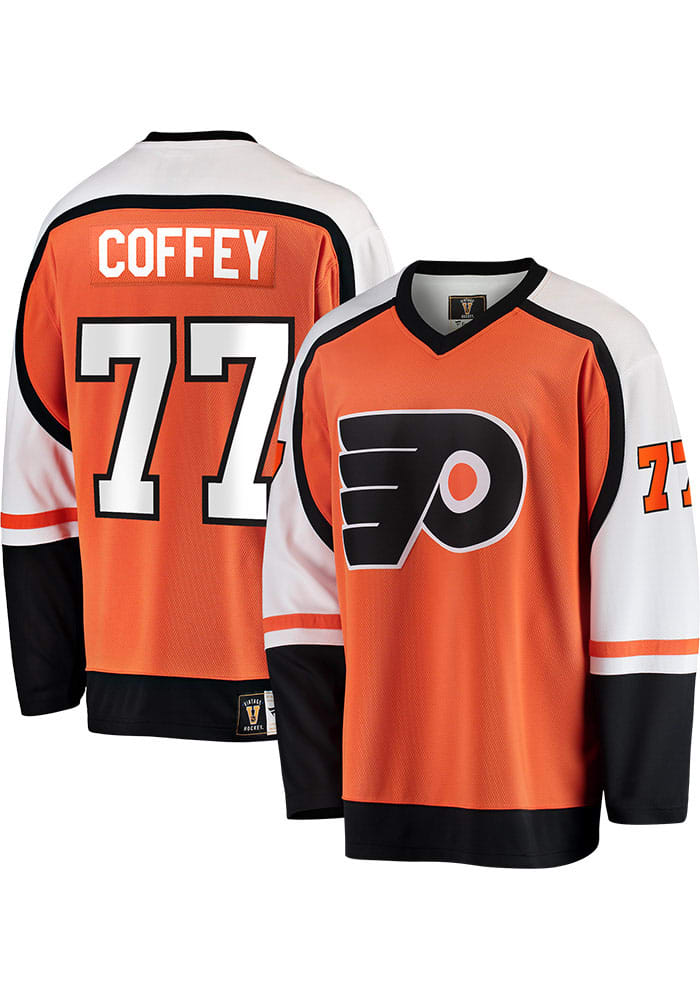 Paul Coffey Philadelphia Flyers Mens Orange Vintage Breakaway Hockey Jersey