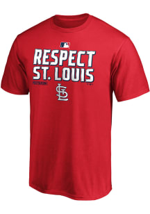 St Louis Cardinals Red 2020 Postseason Locker Room Short Sleeve T Shirt