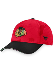 Chicago Blackhawks Mens Red Authentic Pro Locker Room Flex Hat