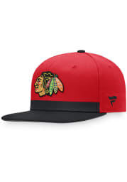 Chicago Blackhawks Red Authentic Pro Locker Room Mens Snapback Hat