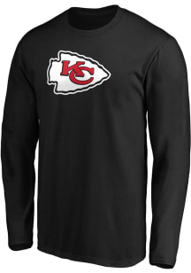 Kansas City Chiefs Black Team Logo Long Sleeve T Shirt