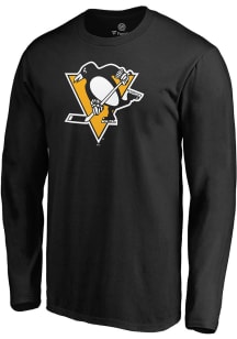 Pittsburgh Penguins Black Logo Long Sleeve T Shirt
