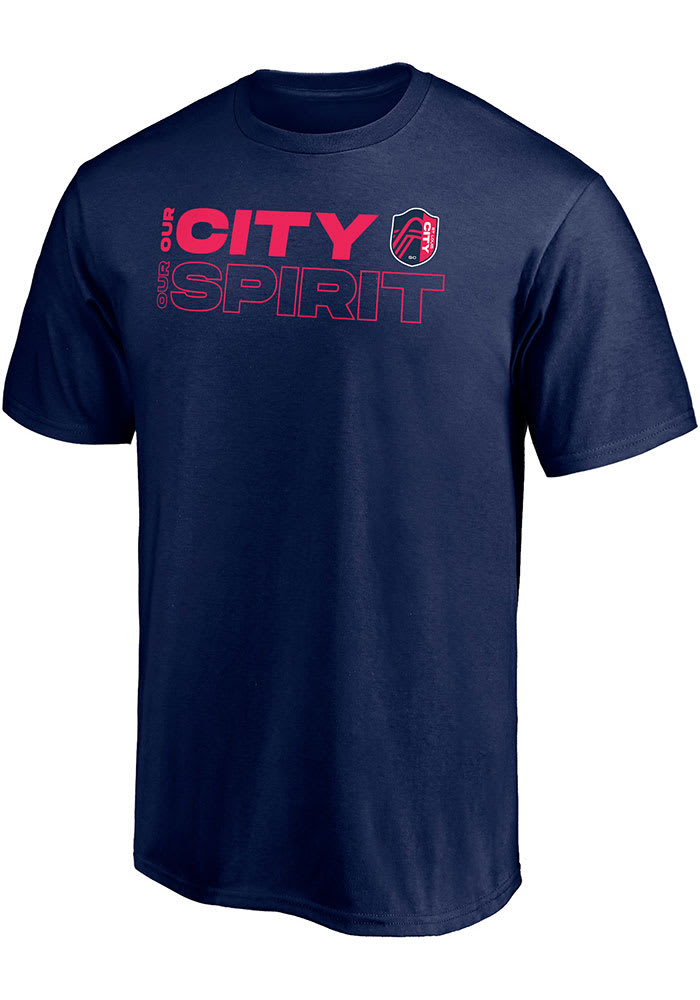 St Louis City SC Navy Blue Wordmark Short Sleeve T Shirt