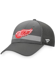 Detroit Red Wings Home Ice Meshback Adjustable Hat - Charcoal