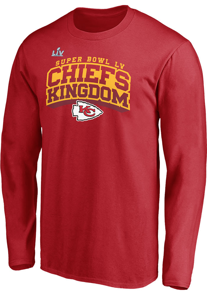Kansas City Chiefs Red Super Bowl LV Break Speed Long Sleeve T Shirt