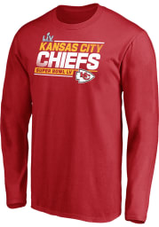 Kansas City Chiefs Red Super Bowl LV Partic Play Action Roster Long Sleeve T Shirt