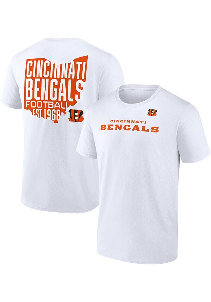 Cincinnati Bengals White HOMETOWN HOT SHOT Short Sleeve T Shirt